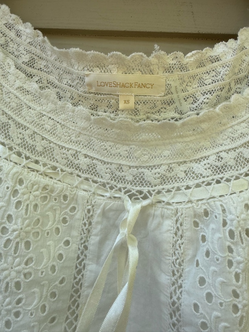 LoveShackFancy Lace Eyelet Camisole Top - Picture 10 of 16